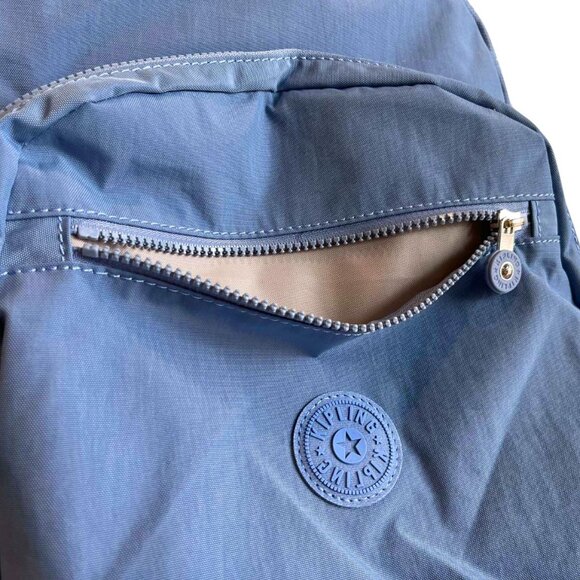 brand new Kipling 45cm 15" backpack Seoul large openside pocket haze blue - Picture 5 of 7
